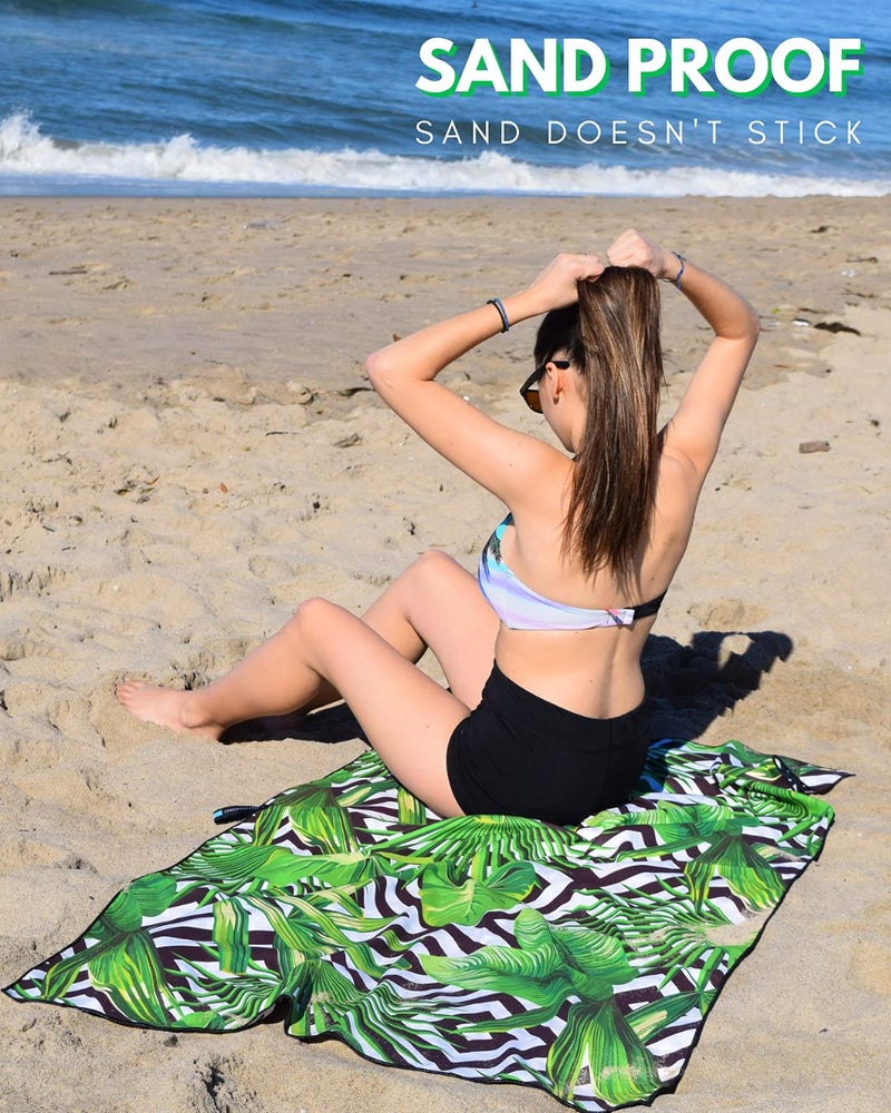 ECCOSOPHY Microfiber Beach Towel -Sand Free Towels are Quick Dry, Light Weight, Super Absorbent-Perfect Pool, Travel, Cruise, Camping Essentials-Oversized Extra Large for Adults (Madagascar) - Image 5